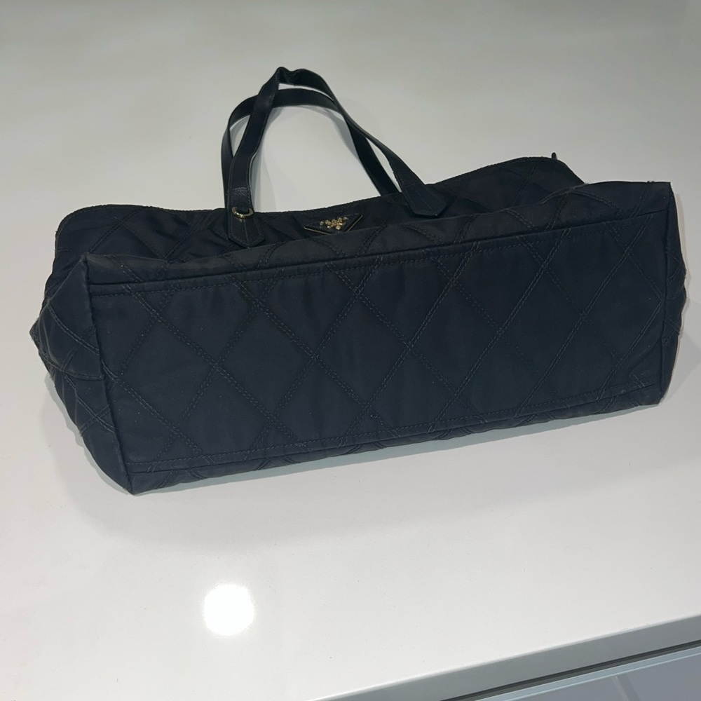 Prada Black Tessuto Impuntu Tote Bag ๐๐ - Picture 3 of 13